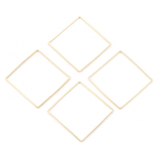 Picture of Brass Geometry Series Connectors KC Gold Plated Square 30mm x 30mm, 20 PCs                                                                                                                                                                                    