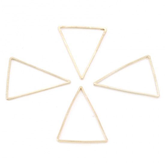 Picture of Brass Geometry Series Connectors KC Gold Plated Triangle 25mm x 19.5mm, 20 PCs                                                                                                                                                                                