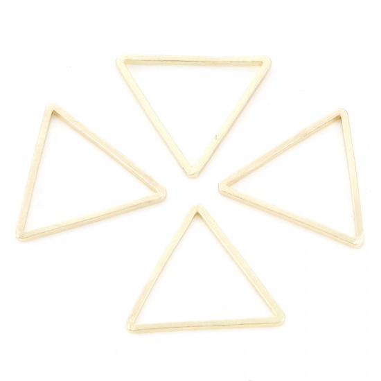 Picture of Brass Geometry Series Connectors KC Gold Plated Triangle 17mm x 15mm, 20 PCs                                                                                                                                                                                  