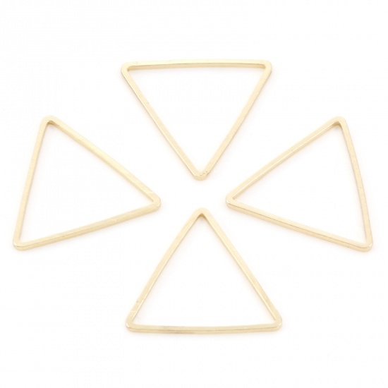 Picture of Brass Geometry Series Connectors KC Gold Plated Triangle 20mm x 18mm, 20 PCs                                                                                                                                                                                  