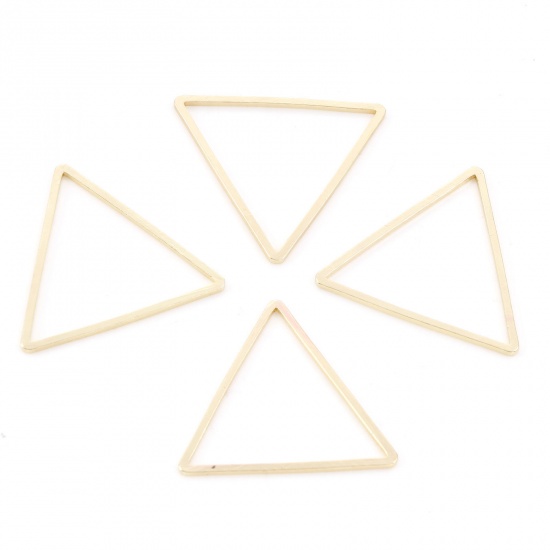 Picture of Brass Geometry Series Connectors KC Gold Plated Triangle 24mm x 21mm, 20 PCs                                                                                                                                                                                  