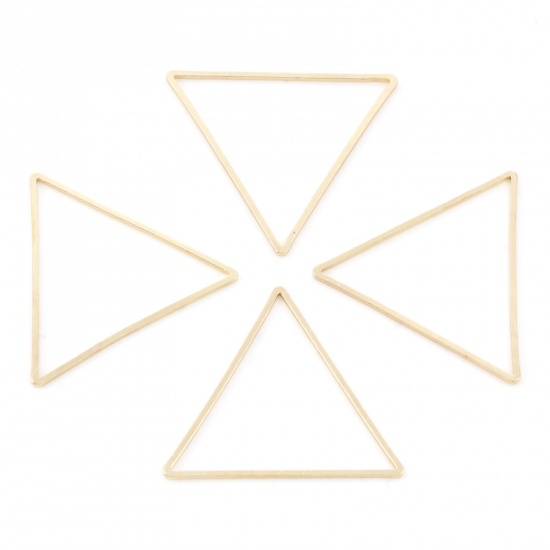 Picture of Brass Geometry Series Connectors KC Gold Plated Triangle 29mm x 26mm, 20 PCs                                                                                                                                                                                  