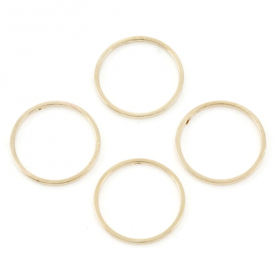 Picture of Brass Geometry Series Connectors KC Gold Plated Round 15mm Dia., 20 PCs                                                                                                                                                                                       