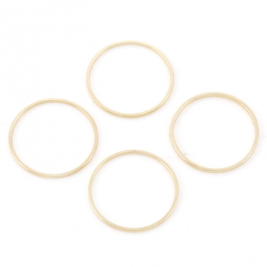 Picture of Brass Geometry Series Connectors KC Gold Plated Round 20mm Dia., 20 PCs                                                                                                                                                                                       