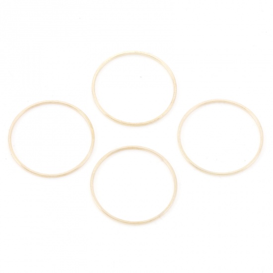 Picture of Brass Geometry Series Connectors KC Gold Plated Round 25mm Dia., 20 PCs                                                                                                                                                                                       