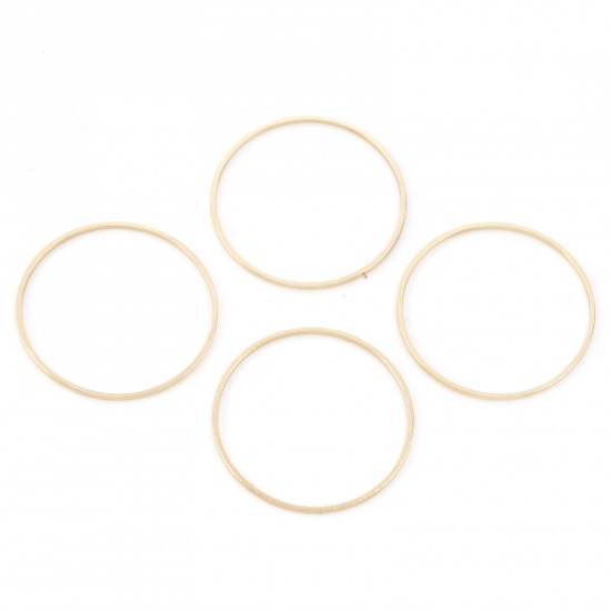 Picture of Brass Geometry Series Connectors KC Gold Plated Round 3.8cm Dia., 20 PCs                                                                                                                                                                                      