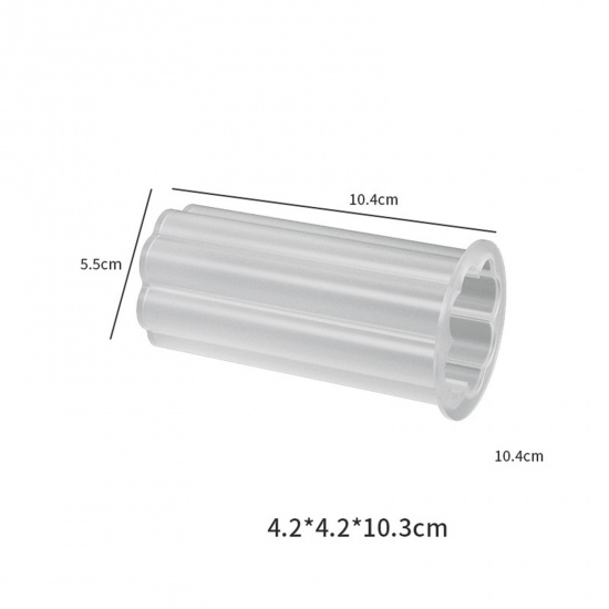 Immagine di Silicone Stampo in Resina per la Produzione di Sapone per Candele Fai-Da-Te Trifoglio del quattro-foglio Bianco 10.4cm x 5.5cm, 1 Pz