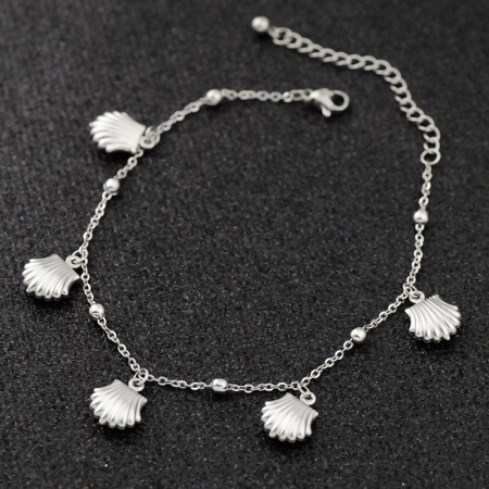 Picture of 304 Stainless Steel Ocean Jewelry Rolo Chain Anklet Silver Tone