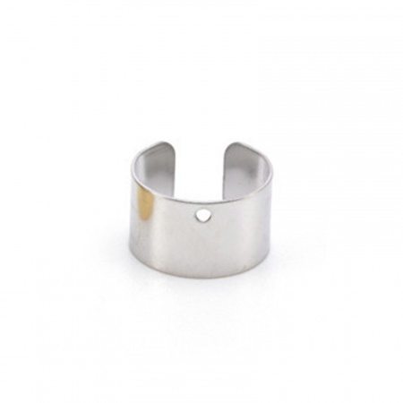 Image de Boucles d'Oreille pour Cartilage en 304 Acier Inoxydable Hypoallergénique Forme de U Argent Mat avec Boucle 10mm x 6mm, 20 Pcs