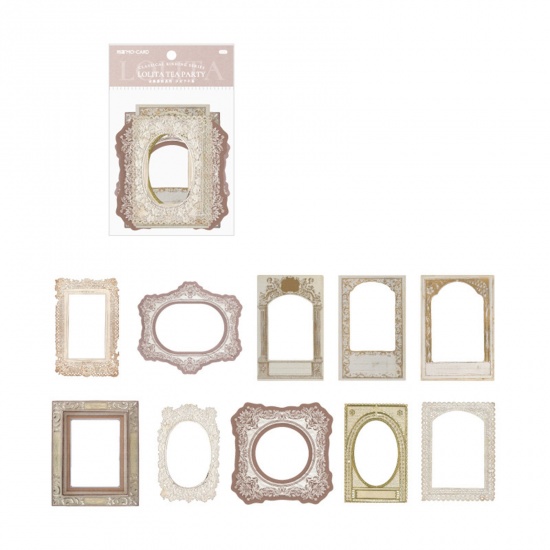 Immagine di Carta Retrò DIY Decorazione Di Scrapbook Adesivi Multicolore Cornice per Immagini 15cm x 11.5cm, 1 Serie ( 10 Pz/Serie)