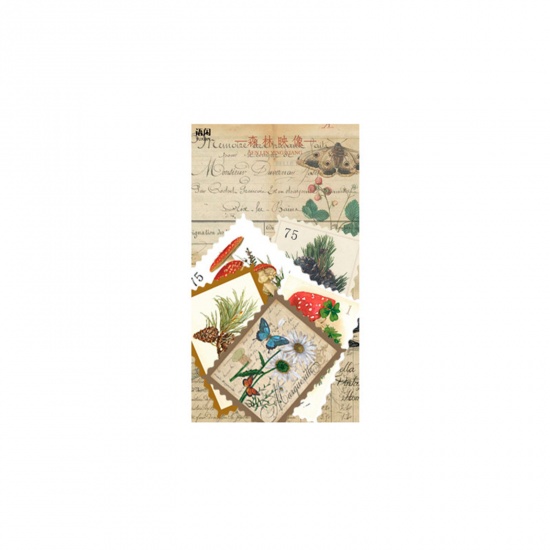 Immagine di Carta Retrò DIY Decorazione Di Scrapbook Adesivi Multicolore Francobollo Erbe Aromatiche 16cm x 9cm, 1 Serie ( 60 Pz/Serie)