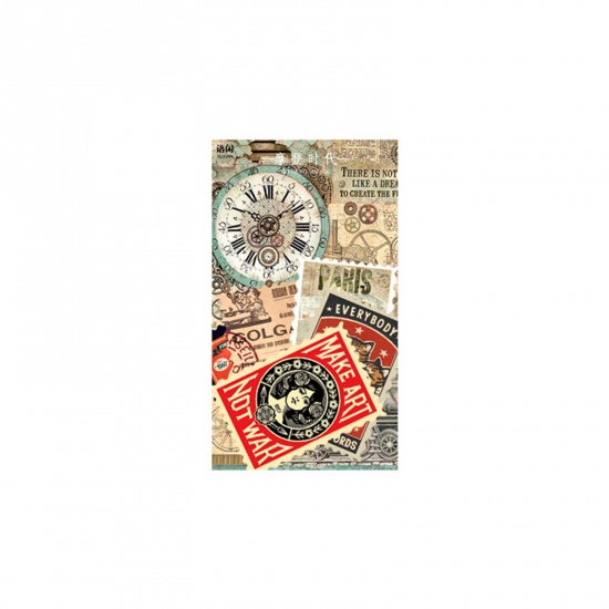 Immagine di Carta Retrò DIY Decorazione Di Scrapbook Adesivi Multicolore Francobollo Testa Ritratto 16cm x 9cm, 1 Serie ( 60 Pz/Serie)