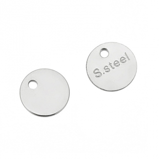 Image de Chaîne d'Extension de Pendentifs pour Collier Bracelet en 304 Acier Inoxydable Argent Mat Rond 8mm, 20 Pcs