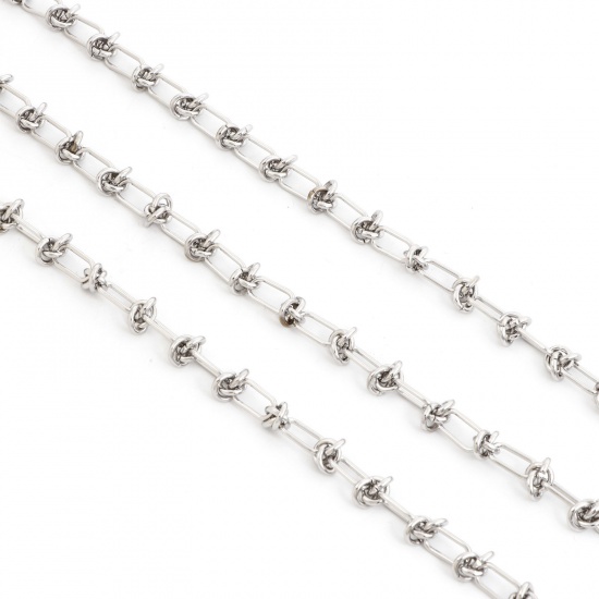 Picture of Eco-friendly 304 Stainless Steel Link Cable Chain Silver Tone 12x6mm 7mm Dia., 1 Piece (Approx 1 M/Piece)