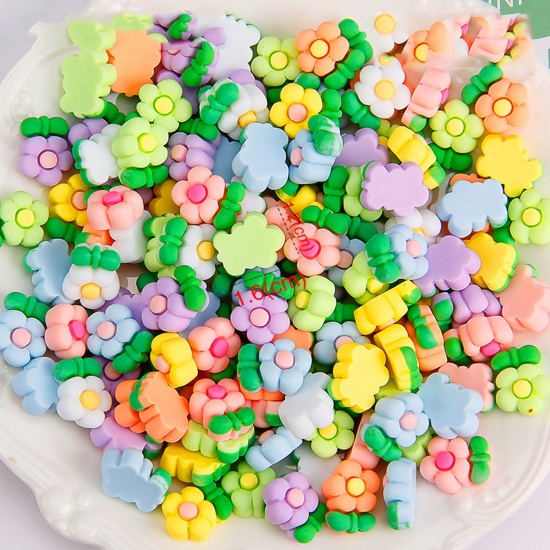 Picture of Resin DIY Handmade Craft Materials Accessories At Random Color Mixed Flower 13mm-16mm, 50 PCs