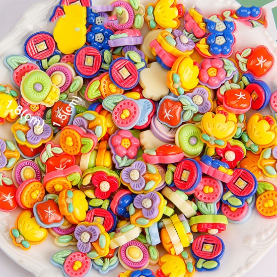 Picture of Resin DIY Handmade Craft Materials Accessories At Random Color Mixed Flower 13mm-16mm, 50 PCs