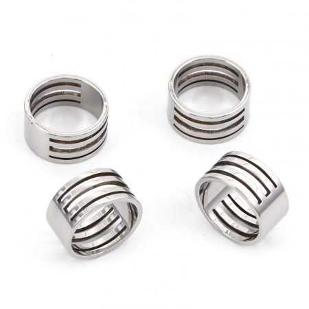 Eco-friendly 304 Stainless Steel Unadjustable Jump Ring Opener Closer Making Tools For DIY Jewelry Silver Tone 16.9mm(US Size 6.5), 1 Piece