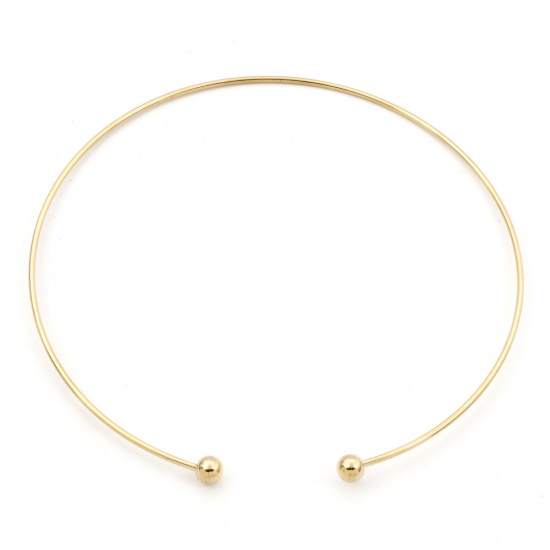 Picture of Eco-friendly 304 Stainless Steel Collar Neck Ring Necklace 18K Gold Color 42cm(16 4/8") long, 1 Piece