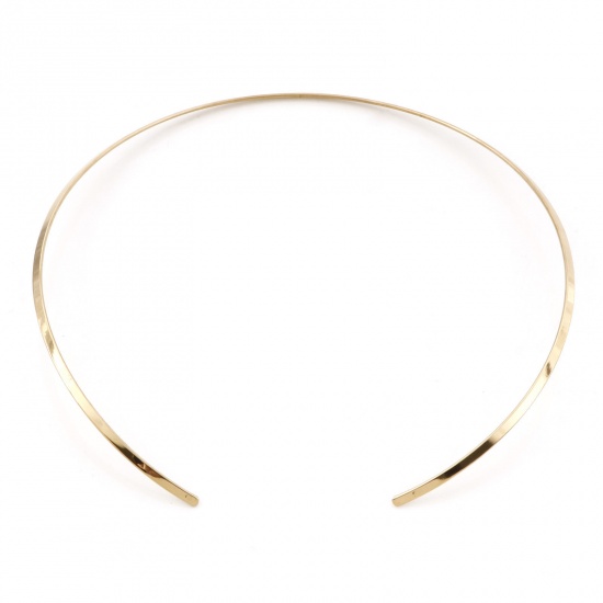 Picture of Eco-friendly 304 Stainless Steel Collar Neck Ring Necklace 18K Gold Color 41cm(16 1/8") long, 1 Piece
