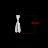 Изображение Застежки прижимных порук для подвески Посеребренный 24мм x 8мм, 20 ШТ