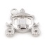 Immagine di Ottone Collezione di Fiabe Charms Carrozza Vero Platino Placcato Micro Spianare Trasparente Cubic Zirconiae 15.5mm x 14mm, 2 Pz