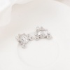 Picture of Brass Fairy Tale Collection Charms Real Platinum Plated Carriage Micro Pave Clear Cubic Zirconia 15.5mm x 14mm, 2 PCs