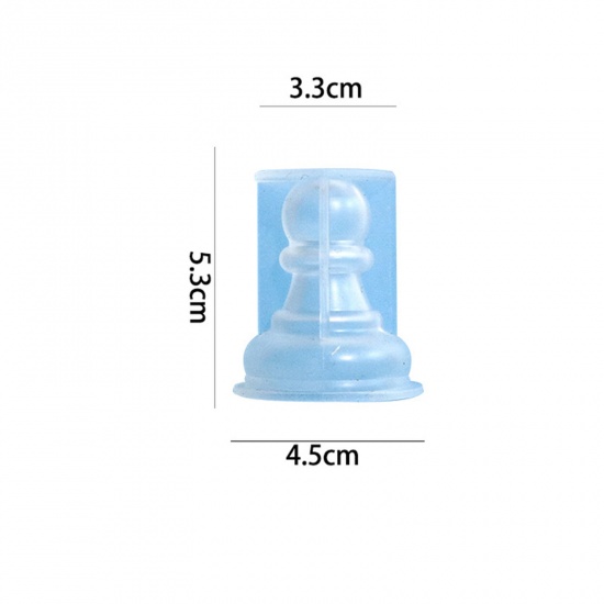 シリコーン シリコン型・モールド チェスポーン 白 5.3cm x 4.5cm、 1 個 の画像