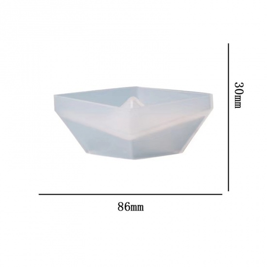 Imagen de Silicona Molde de Resina para Fabricación de Bricolaje de Jabón de Vela Barco Blanco 8.6cm x 3cm, 1 Unidad