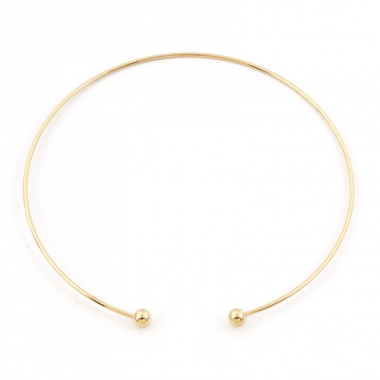 Picture of Eco-friendly 304 Stainless Steel Necklace 18K Gold Color Round 41.5cm(16 3/8") long, 1 Piece
