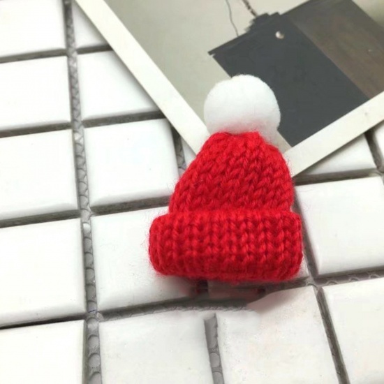 Picture of Cotton Toy Doll Making Red Hat 4.6cm x 3.1cm, 10 PCs