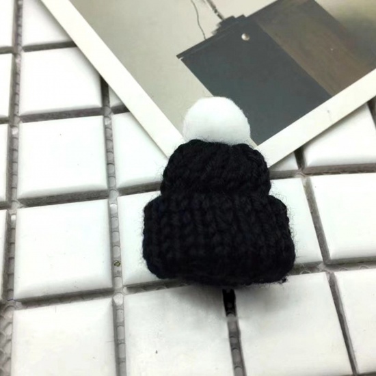 Picture of Cotton Toy Doll Making Black Hat 4.6cm x 3.1cm, 10 PCs