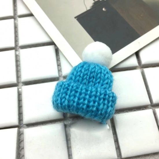 Picture of Cotton Toy Doll Making Lake Blue Hat 4.6cm x 3.1cm, 10 PCs