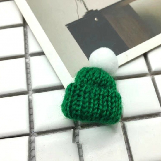 Picture of Cotton Toy Doll Making Dark Green Hat 4.6cm x 3.1cm, 10 PCs