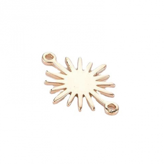 Picture of Brass Galaxy Connectors Charms Pendants KC Gold Plated Sun 18mm x 13mm, 10 PCs                                                                                                                                                                                