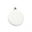 Picture of 201 Stainless Steel Blank Stamping Tags Disc Charms Round Silver Tone Double-sided Polishing 20mm Dia., 2 PCs