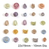 Picture of Acrylic Retro Beads For DIY Jewelry Making At Random Mixed Color Mixed Carved Pattern About 22x19mm - 10mm Dia., Hole: Approx 2.6mm-1.2mm, 100 PCs
