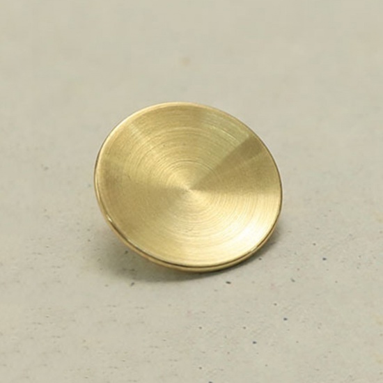 Picture of Alloy Metal Sewing Shank Buttons Golden Round 20mm Dia., 2 PCs