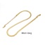 Picture of 1 Piece Eco-friendly PVD Vacuum Plating 304 Stainless Steel Snake Chain Necklace For DIY Jewelry Making Gold Plated 60cm(23 5/8") long, Chain Size: 4mm
