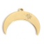 Immagine di 1 Pz Placcatura Sottovuoto PVD Ecologica 316L Acciaio inossidabile Galassia Ciondoli Luna 18K Vero Oro Placcato Stella 21mm x 18mm