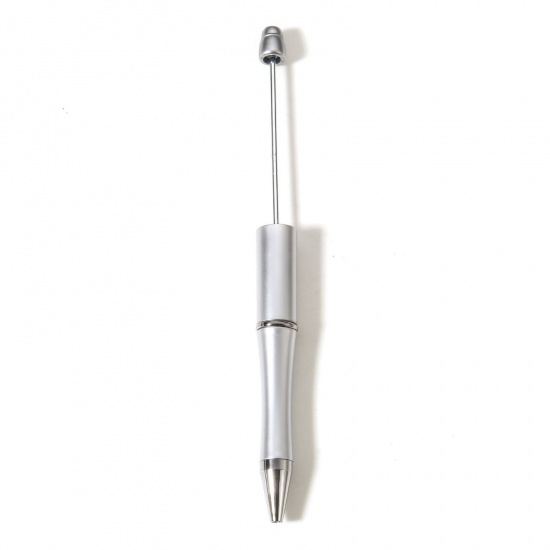 Immagine di 5 Pz Plastica Penna a Sfera Argento Possibile Aprire 14.8cm
