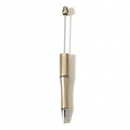 Immagine di 5 Pz Plastica Penna a Sfera Oro Chiaro Possibile Aprire 14.8cm
