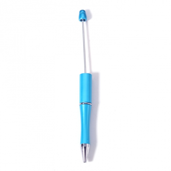 Immagine di 5 Pz Plastica Penna a Sfera Azzurro Possibile Aprire 14.8cm