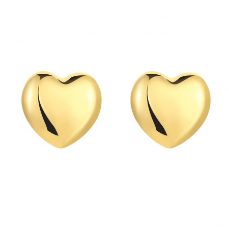 Immagine di San Valentino Elegante Orecchini a Perno All'Ingrosso, Cuore 16K Vero Oro Placcato 316 Acciaio inossidabile, Donne PVD Ecologica Impermeabile Anti-Ossidante Ipoallergenico Regalo Fornitura di Gioielli, 30mm x 30mm, 1 Paio
