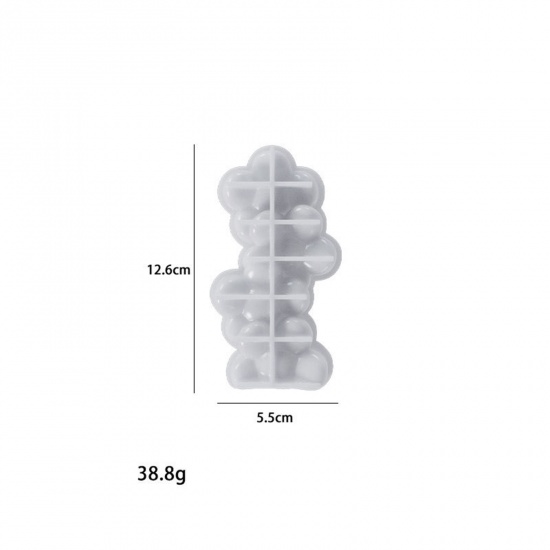 Immagine di 1 Pz Silicone Stampo in Resina per la Produzione di Sapone per Candele Fai-Da-Te Fiore Bianco 12.6cm x 5.5cm