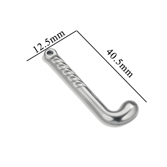 Bild von 1 Stück 304 Edelstahl Anhänger Golfclub Silberfarbe 40mm x 12.5mm
