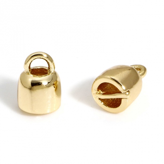 Immagine di 5 Pz Ottone Connettore di Collana 18K Oro riempito 7mm x 5mm                                                                                                                                                                                                  