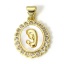 Immagine di 1 Pz Ottone Festa Della Mamma Ciondoli Pendenti Ovale 18K Vero Oro Placcato Madre Micro Spianare Trasparente Cubic Zirconiae 24mm x 14mm