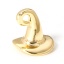 Picture of 2 PCs Brass Halloween Charms 18K Real Gold Plated Halloween Witch Hat 3D 12mm x 10.5mm