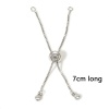 Picture of 1 Piece Brass Slider/Slide Extender Chain Real Platinum Plated 7cm