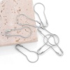 Picture of 50 PCs 304 Stainless Steel Safety Pin Brooches Calabash Silver Tone 22mm x 10mm